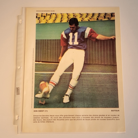 1977 Montreal Alouettes CFL Dimanche Derniere Heure Football Prints - Picture 2 of 8